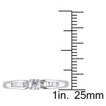 Yaffie Round-cut Diamond Promise Ring in Sterling Silver with 1/4ct TDW