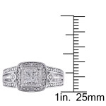 Glistening Yaffie Silver Ring with Shimmering 1/5ct TDW Diamonds