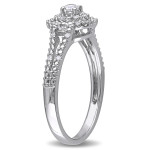 Sparkling Yaffie Diamond Ring with Sterling Silver and 1/5ct TDW