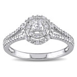 Sparkling Yaffie Diamond Ring with Sterling Silver and 1/5ct TDW