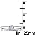 Say Yes to Yaffie Sterling Silver Sparkle: 1/6ct TDW Diamond Bridal Set