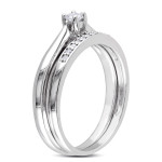Say Yes to Yaffie Sterling Silver Sparkle: 1/6ct TDW Diamond Bridal Set