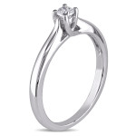Yaffie Sparkling Silver Diamond Ring - 1/6ct TDW