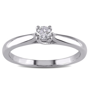 Yaffie Sparkling Silver Diamond Ring - 1/6ct TDW
