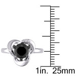Yaffie ™ Handcrafted 1ct TDW Black Diamond Sterling Silver Ring