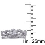 Sterling Silver Diamond Bridal Set with 3/8ct TDW by Yaffie