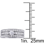Diamonds Forever Bridal Ring Set in Sterling Silver - 5/8ct Total Diamond Weight