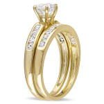 Say "I Do" to the Yaffie Yellow Silver CZ Bridal Set