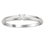 Sparkling Yaffie Promise Ring with Diamond Accents in White Gold