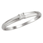 Sparkling Yaffie Promise Ring with Diamond Accents in White Gold