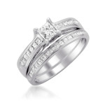 Yaffie Princess Diamond Bridal Ring Set in 1 1/10ct TDW White Gold