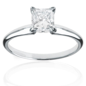 Yaffie White Gold Diamond Solitaire Engagement Ring with 1.5 Total Carat Weight