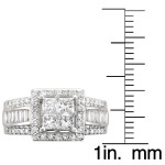 Princess-cut Perfection: Yaffie White Gold Ring with 1.75ct TDW Diamonds