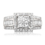 Princess-cut Perfection: Yaffie White Gold Ring with 1.75ct TDW Diamonds