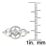 Diamond Dreams: Yaffie 1/10ct TDW Princess-cut White Gold Ring