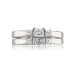 Bridal Bliss: Yaffie 1/2ct TDW Princess-cut Diamond Ring Set in White Gold