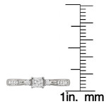 White Gold Princess Promise Ring with 1/4ct TDW Diamond by Yaffie