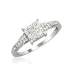Stunning Yaffie Diamond Ring with 3/4ct TDW and a White Gold Composite Setting.