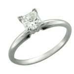 Sparkling Yaffie White Gold Diamond Engagement Ring - 3/4ct TDW