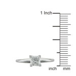 Sparkling Yaffie White Gold Diamond Engagement Ring - 3/4ct TDW