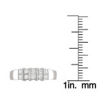 Sparkling Yaffie Anniversary Band with Princess-cut White Diamonds, 3/4ct TDW