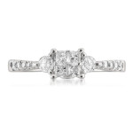 Princess-Cut Diamond Composite Ring with 3/5 ct TDW in Stunning White Gold, by Yaffie