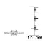Princess-Cut Diamond Composite Ring with 3/5 ct TDW in Stunning White Gold, by Yaffie