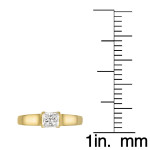 Princess-Cut Diamond Solitaire Ring- Yaffie Gold, 1/4ct TDW
