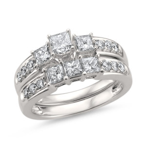 Bridal Bliss: Yaffie Jewellery White Gold Diamond Ring Set