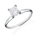 Engage with Elegance: Yaffie Jewellery Princess-cut 1 1/4ct Diamond Ring in White Gold