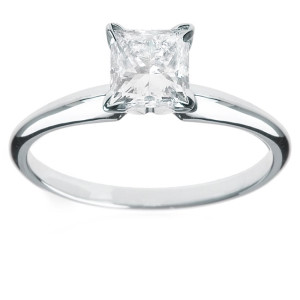 Engage with Elegance: Yaffie Jewellery Princess-cut 1 1/4ct Diamond Ring in White Gold