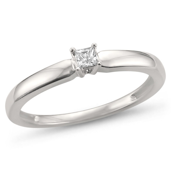 Yaffie Jewellery Dazzling White Gold Diamond Ring with 1/10ct TDW