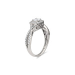 White Gold Princess-cut Diamond Halo Engagement Ring by Yaffie Jewellery (1/2ct TDW)
