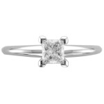 Platinum Yaffie Engagement Ring with 1/2 ct TDW Diamond Solitaire