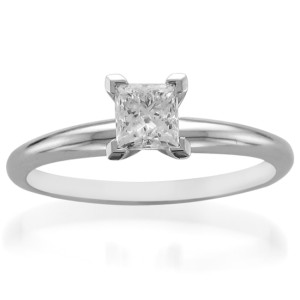 Platinum Yaffie Engagement Ring with 1/2 ct TDW Diamond Solitaire