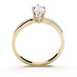 Radiant Oval Solitaire Ring - Yaffie Gold Stunning 1/2ct TDW Jewel