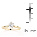 Radiant Oval Solitaire Ring - Yaffie Gold Stunning 1/2ct TDW Jewel