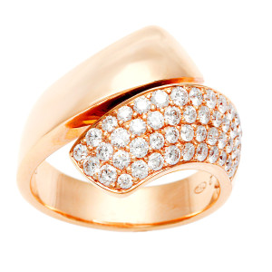 Stunning Yaffie Rose Gold Ring with Twist Design and 4/5ct TDW