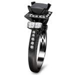 Yaffie ™ Bespoke Black Gold Diamond Engagement Ring, 2 3/4ct TDW