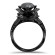 Bold Black Diamond Engagement Ring & Lotus Design - Unique & Elegant