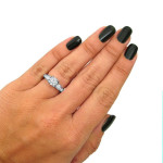 Vintage-inspired 3-Stone Diamond Engagement Ring, Yaffie Gold, 1 2/5 TDW