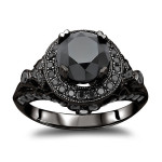 Yaffie ™ Custom-Made Black Diamond Ring with 2.5ct TDW of Gold Elegance