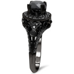 Yaffie ™ Custom-Made Black Diamond Ring with 2.5ct TDW of Gold Elegance