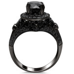 Yaffie ™ Custom-Made Black Diamond Ring with 2.5ct TDW of Gold Elegance