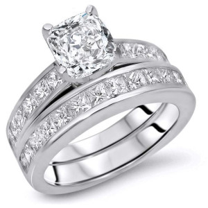 Enhance Your Love with Yaffie Gold Cushion-cut Diamond Engagement Ring Set (2 7/8ct TDW)