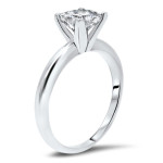 Sparkling 1ct Princess-cut Yaffie Gold Solitaire Engagement Ring with Enhanced Diamond