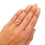 Morganite & Diamond Yaffie Rose Gold Engagement Ring (1.6ct & 0.2ct)