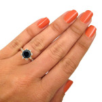 Yaffie™ Art Deco Black Diamond Ring: Vintage Elegance with 2ct TDW in Rose Gold