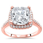 Glowing Yaffie Bridal Set with Cushion-Cut Moissanite & Sparkling Diamond Halves