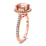 Yaffie Rose Gold Morganite & Diamond Ring (1/3ct TDW)